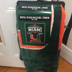 University of Miami throw blanket